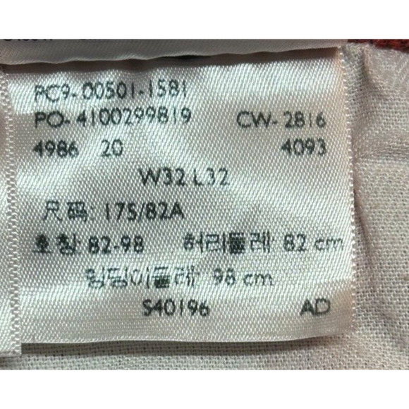 Levis 501 Jeans Mens 32X32 Red Denim Measures 30X30 Button Fly Straight Leg - Picture 7 of 8